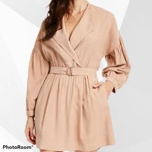 Leyden belted mini dress